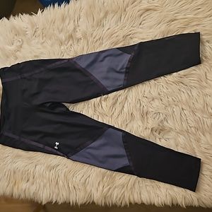 Under Armour HeatGear Compression Leggings – Black/Gray, Size M